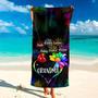 Grandma Rainbow Flower Firework Kids Personalized Beach Towels