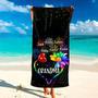 Grandma Rainbow Flower Firework Kids Personalized Beach Towels