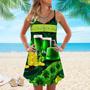 Green Beer St. Patrick's Day Spaghetti Strap Summer Dress