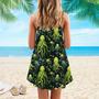 Green Octopus Spaghetti Strap Summer Dress