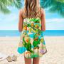 Green Parrot Drink Beer Oktoberfest Spaghetti Strap Summer Dress