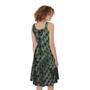 Green Snakeskin Print Sleeveless Knee Length Dress