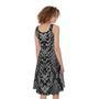 Grey And Black Snakeskin Print Sleeveless Knee Length Dress