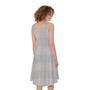 Grey Prince of Wales Check Print Sleeveless Knee Length Dress