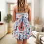 Guitar Country Music Festival Elements - V-Neck Sleeveless Cami Dress