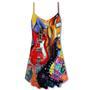 Guitar Galaxy Amazing Background Colorful - V-Neck Sleeveless Cami Dress