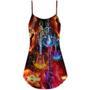 Guitar Lover Acoustic Beautiful Colorful - V-Neck Sleeveless Cami Dress