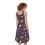 Halloween Eyeball Pattern Print Sleeveless Knee Length Dress