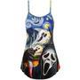 Halloween Ghost Scream Starry Night Funny Boo Art Style - V-Neck Sleeveless Cami Dress