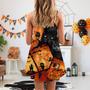 Halloween Owl Pumpkin Scary - V-Neck Sleeveless Cami Dress