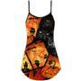 Halloween Owl Pumpkin Scary - V-Neck Sleeveless Cami Dress