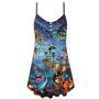 Halloween Pirate Dinosaur Scary - V-Neck Sleeveless Cami Dress