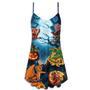 Halloween Pirate Skeleton Scary - V-Neck Sleeveless Cami Dress