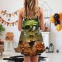 Halloween Pumpkin Crazy Ghost Style - V-Neck Sleeveless Cami Dress