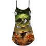 Halloween Pumpkin Crazy Ghost Style - V-Neck Sleeveless Cami Dress