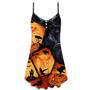 Halloween Raven Pumpkin Scary - V-Neck Sleeveless Cami Dress