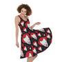 Halloween Scary Clown Pattern Print Sleeveless Knee Length Dress