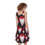 Halloween Scary Clown Pattern Print Sleeveless Knee Length Dress