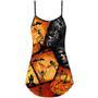 Halloween Skull Pumpkin Scary - V-Neck Sleeveless Cami Dress