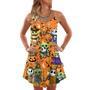 Halloween Star Wars Baby Yoda Jack Skellington - V-Neck Sleeveless Cami Dress