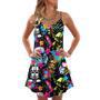 Halloween Starwars Horror Summer Tropical - V-Neck Sleeveless Cami Dress