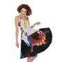 Halloween Witch And Cauldron Print Sleeveless Knee Length Dress