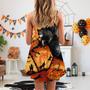 Halloween Wolf Pumpkin Scary - V-Neck Sleeveless Cami Dress