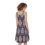 Hamsa Symbol Pattern Print Sleeveless Knee Length Dress