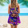 Happy Mardi Gras Aloha Spaghetti Strap Summer Dress