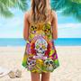 Happy Mardi Gras Carnival Spaghetti Strap Summer Dress