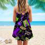 Happy Mardi Gras Spaghetti Strap Summer Dress