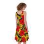 Hawaiian Hibiscus Flowers Pattern Print Sleeveless Knee Length Dress