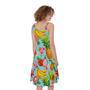 Hawaiian Tropical Fruits Pattern Print Sleeveless Knee Length Dress