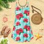 Hibicus Floral Spaghetti Strap Summer Dress