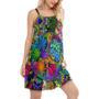 Hippie Alien Frogs Tie Dye - Women's Sleeveless Cami Dress