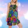 Hippie Alien Frogs Tie Dye - Women's Sleeveless Cami Dress