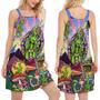 Hippie Alien Peace Life Color - Women's Sleeveless Cami Dress