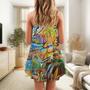 Hippie Bus Love Beach Summer - V-Neck Sleeveless Cami Dress