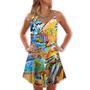 Hippie Bus Love Beach Summer - V-Neck Sleeveless Cami Dress