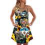 Hippie Elephant Wonderful Camping - V-Neck Sleeveless Cami Dress