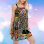 Hippie Flower Style Wild Heart - Women's Sleeveless Cami Dress