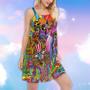 Hippie Independence Day Art - Women's Sleeveless Cami Dress