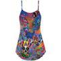 Hippie Love Life Mix Color Skull - V-Neck Sleeveless Cami Dress