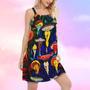 Hippie Mushroom Funny Style Love Life - Women's Sleeveless Cami Dress