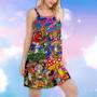 Hippie Mushroom Happy Together - Women's Sleeveless Cami Dress