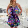 Hippie Mushroom Hippie Life Lover - V-Neck Sleeveless Cami Dress