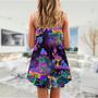 Hippie Mushroom Hippie Life Lover - V-Neck Sleeveless Cami Dress