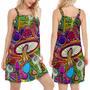 Hippie Mushroom Hypnotizing Art - Women's Sleeveless Cami Dress