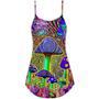 Hippie Mushroom Stunning Magic Style - V-Neck Sleeveless Cami Dress