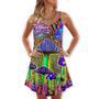 Hippie Mushroom Stunning Magic Style - V-Neck Sleeveless Cami Dress